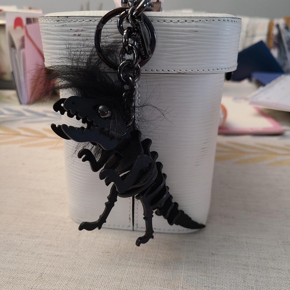 Coach Black Dinosaur Puzzle Keychain